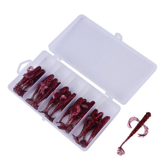 25Pcs 70mm2.2g Simulation Loach Baits Soft Swimming Lures Slow Sinking Lures Fishing Lures Soft Loach Soft Fishing Baits