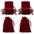 thumbnail image 1 of 25Pcs 7x5cm Velvet Pouches Dark Red Burgundy Red Soft Velvet Cloth Gift Bags with Drawstring Jewelry Pouches (2.8x2Inch), 1 of 9