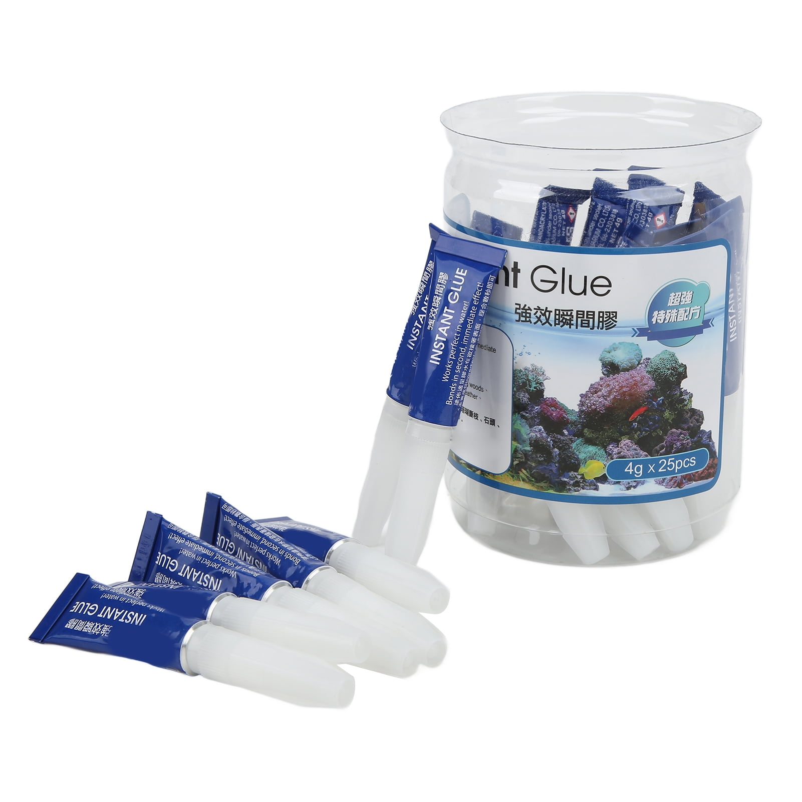 25Pcs Aquarium Landscaping Plant Glue Instant Glue Aquarium Fish Tank