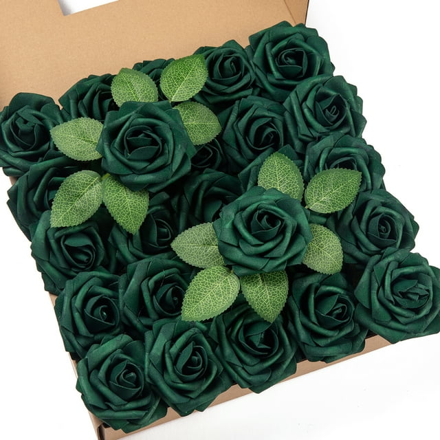 Imoment 25pcs HighQuality Latex Foam Artificial Roses, Real Touch