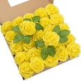 thumbnail image 1 of 25Pcs Artificial Roses Flowers Fake Roses with Stems Real Touch Foam Flowers for DIY Wedding Bouquet Baby Shower Centerpiece Floral Arrangement Party Home Decor(Hunt Green), 1 of 5