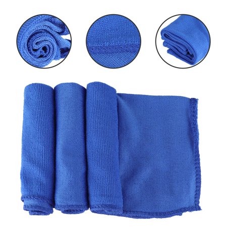 25Pcs Blue Microfiber Cleaning Auto Car Detailing Soft Cloths Wash Towel Duster