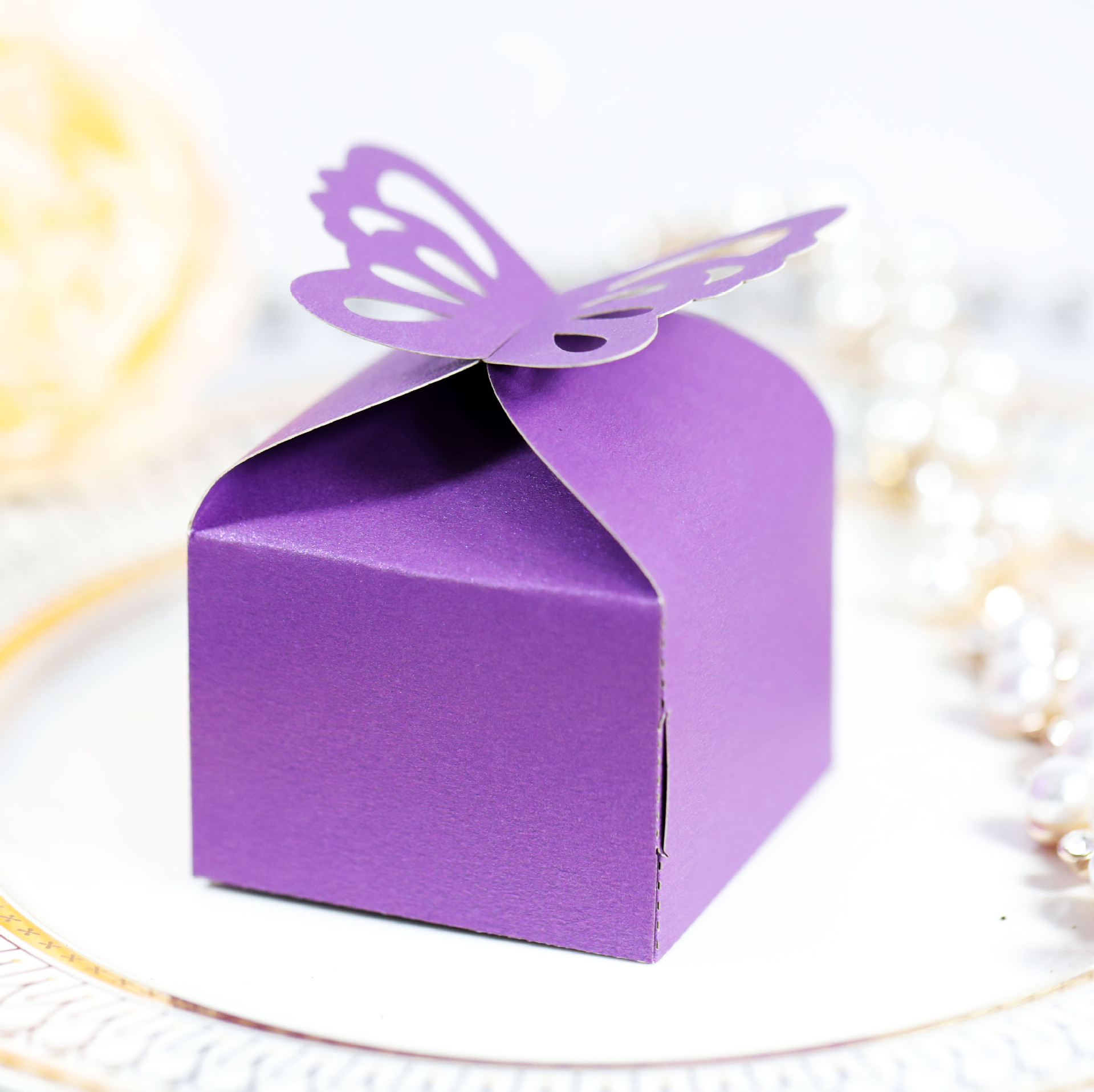 25Pcs Butterfly Treats Box Candy Box Paper Gift Candy Boxes Party Candy