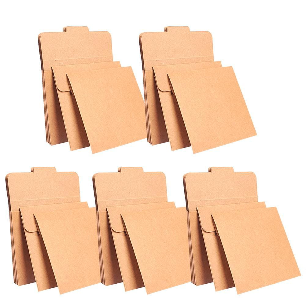 25Pcs CD Envelope Paper Bag, Envelope Kraft Paper Cardboard Slipcase