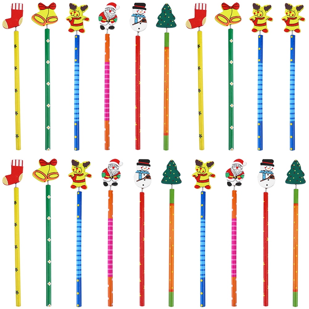 25Pcs Christmas Pencils Bulk Creative Wooden Pencils Funny Pencils