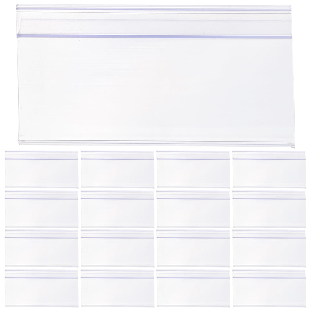 25Pcs Clear Price Tag Holder Supermarket Shelf Label Holders Retail
