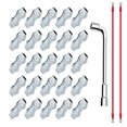 thumbnail image 1 of 25Pcs Corrosions Resistant Polyethylene Wire Rope Clamps Designs Accessory for Secure Electrical Fencing Connection, 1 of 8