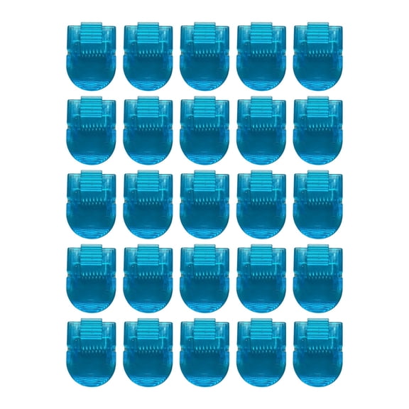 25Pcs Cubicle Clips, Fabric Panel Cubicle Accessories Fabric Partition Panel Messages Hooks Office Photos Wall Clips for Notes Memos(Light Blue)