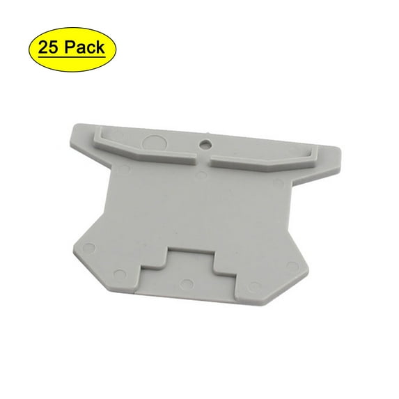 25Pcs D-UK2.5 DIN Rail Terminal Block End Plate Covers Protectors Barriers