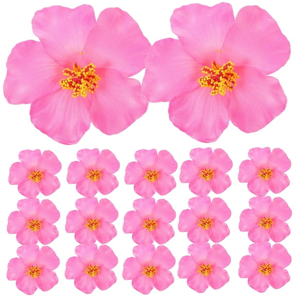 25Pcs Decorative Simulation Hibiscus Delicate Imitation Hibiscus Party Fake Hibiscus