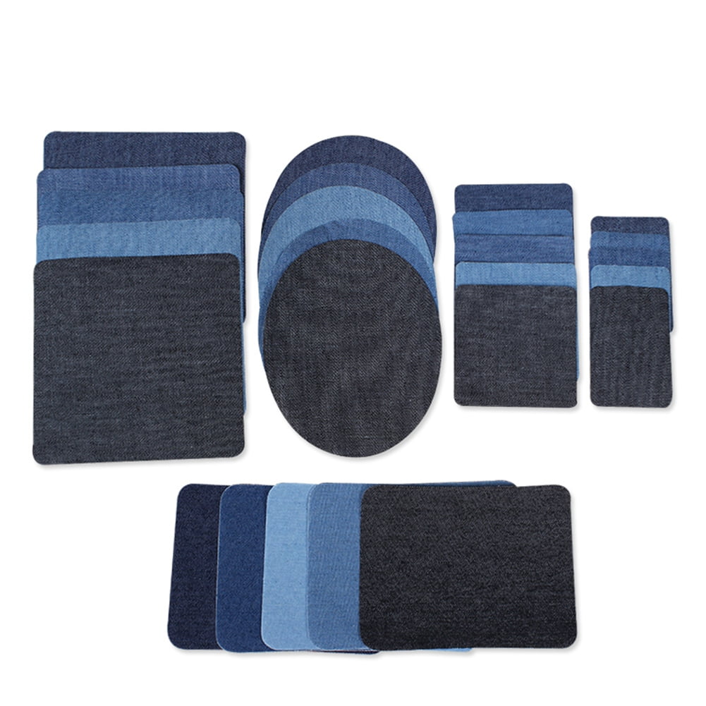 25Pcs Denim Patches for Jeans Repair,Jeans Denim Patch Iron On Denim ...