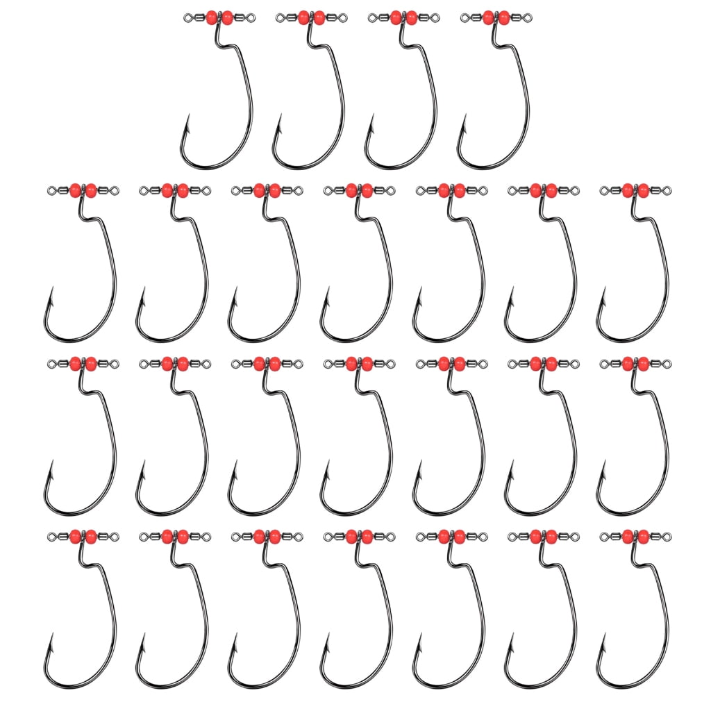 25Pcs Drop Shot Hook In Line Drop Shot Rig with Swivels Wide Gaps ...