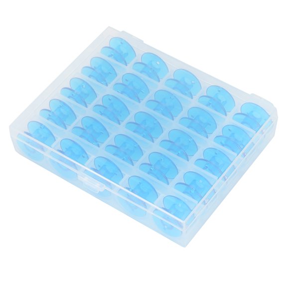 25Pcs Empty Bobbins Plastic Spool Replacement Household Sewing Mac Accessories + 1Pc box