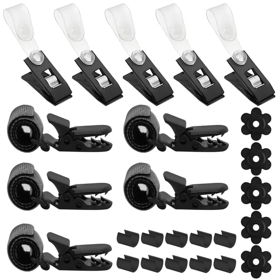 25Pcs Garden Flag Stoppers & Clips Kit, All-Season Heavy-Duty Plastic & Rubber Windproof Clips Hardware Accessories for Outdoor Flags, Small Banners, Curtains