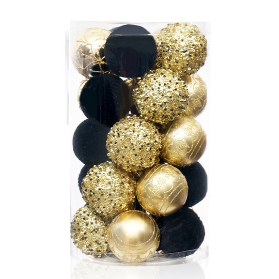 25Pcs Handmade Christmas Baubles Beautiful Christmas Sphere Set Gift for Seasonal Decoration Enthusiasts