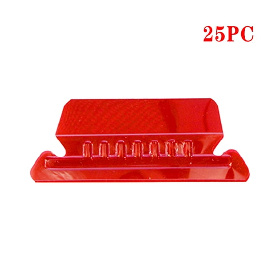 25Pcs Hanging File Folder Tabs with Inserts Plastic Index Tabs for Fast Identification and Easy Organization Office Supplies,Red