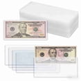 thumbnail image 1 of 25Pcs Hard Plastic Dollar Bill Holders, 6.6" x 2.8" Clear Paper Money Sleeve Collector Bill Protector, Hard Plastic Paper Currency Protectors for Bills, 1 of 8