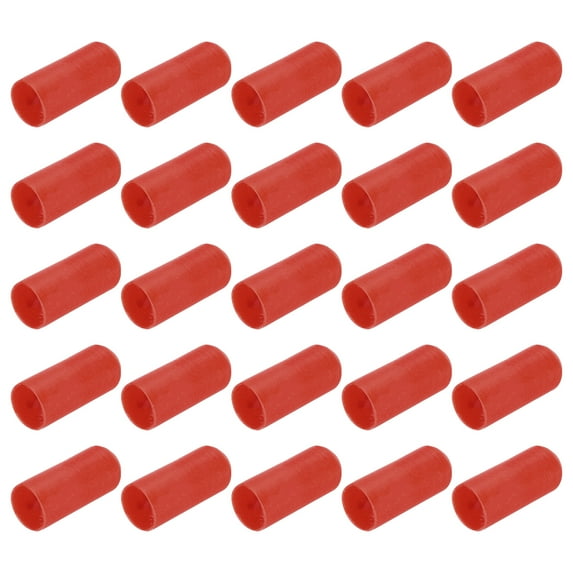 Uxcell 25Pcs Heat Shrink End Cap 13mm ID x 35mm L 2:1 Ratio Heat Shrink Tube Cap Red