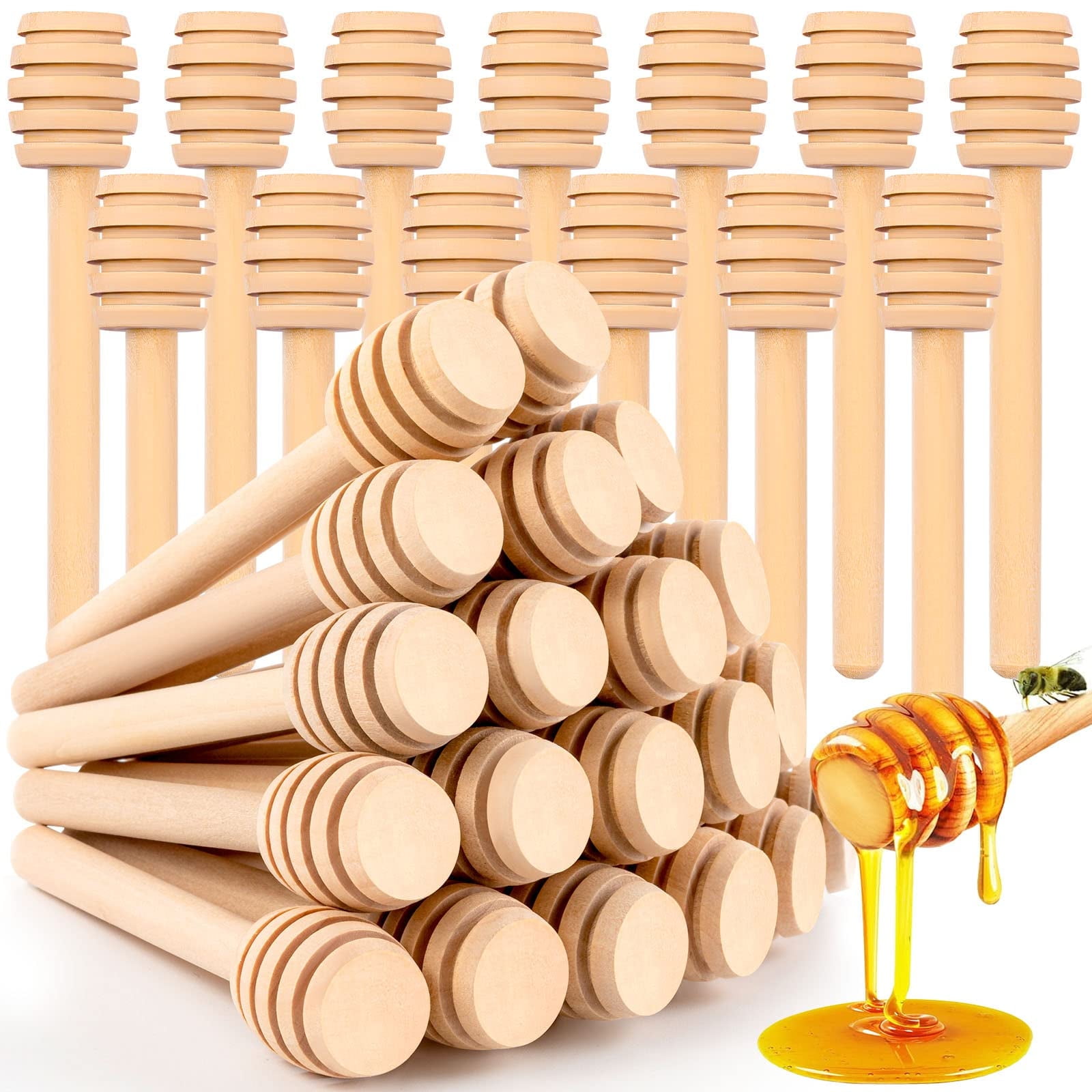 Wooden Honey Dippers| Wholeshale Honey Spoons | Honey Drizzler | Honey
