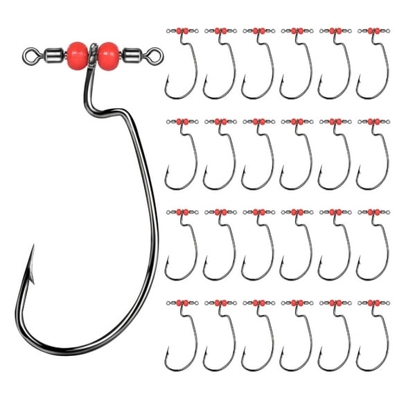 25Pcs In Line Drop Shot Rigs Drop Shot Swivels Hook Quick Install Fishing Hook Saltwater Fishing Accessories