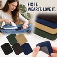 thumbnail image 1 of 25Pcs Iron-On Patches for Clothing Repair, Assorted Colors & Shapes Fabric Mending Kit with Denim, Twill & Cotton, No-Sew Heat Press Adhesive Patch for Jeans and DIY Crafts,3.7" x 4.9", 1 of 5