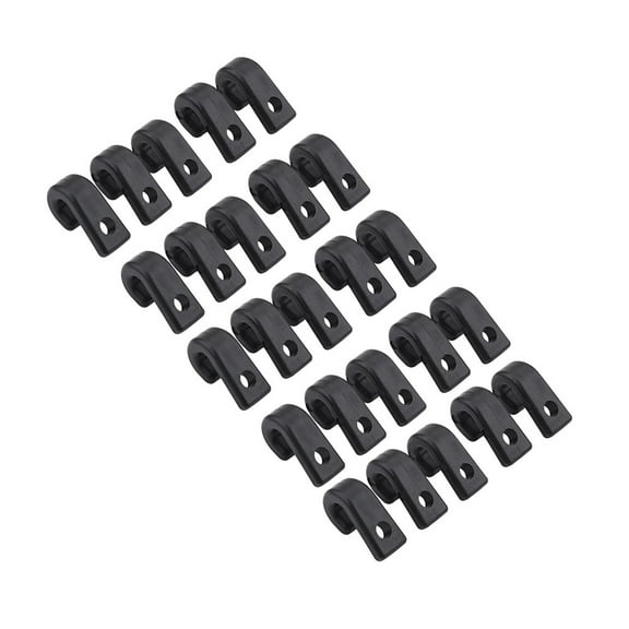 25Pcs Kayak Bungee Hook, Lashing Hooks, Black J Hooks for Canoes Outdoor Kayaks