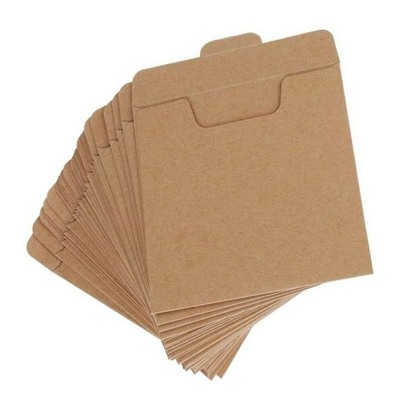 25Pcs Kraft Paper Sleeves Envelope Holder Cardboard Mailers Case Covers Keepers for Disc Protection Packaging Mailing Shipping Video