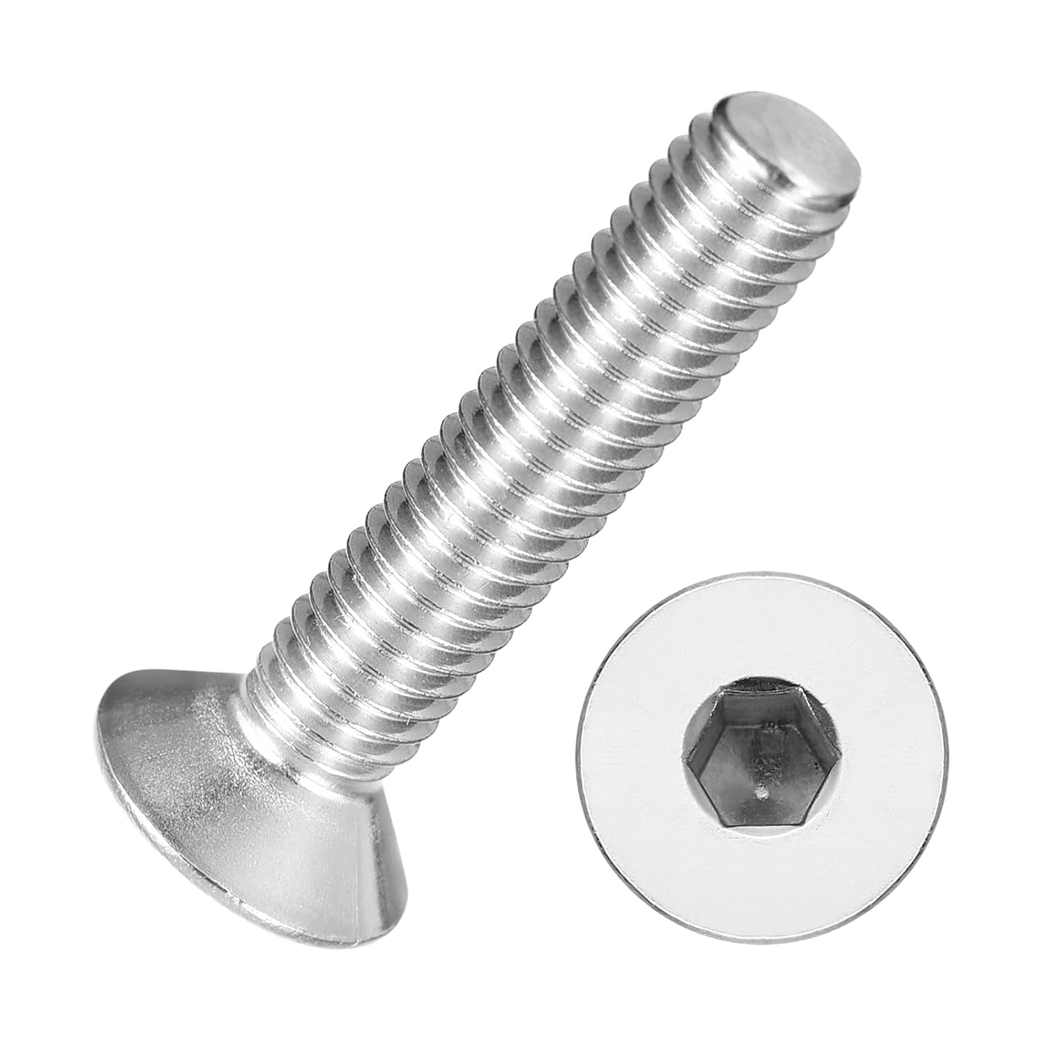 25Pcs[M5-0.8x14] Flat Head Socket Cap Screw Countersunk Bolt - Walmart.com