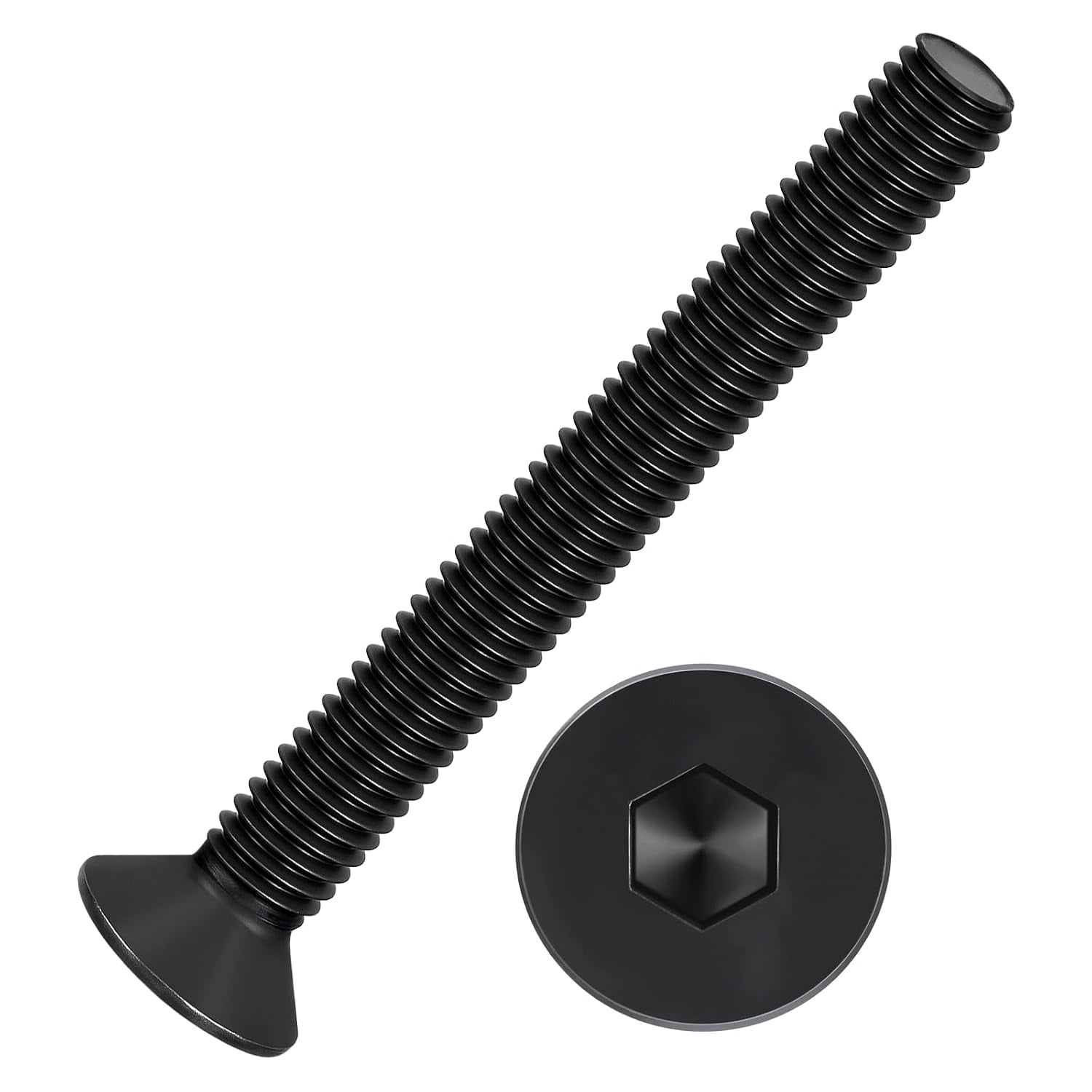 25Pcs[M5-0.8x45] Flat Head Socket Cap Screw Countersunk Bolt - Walmart.com