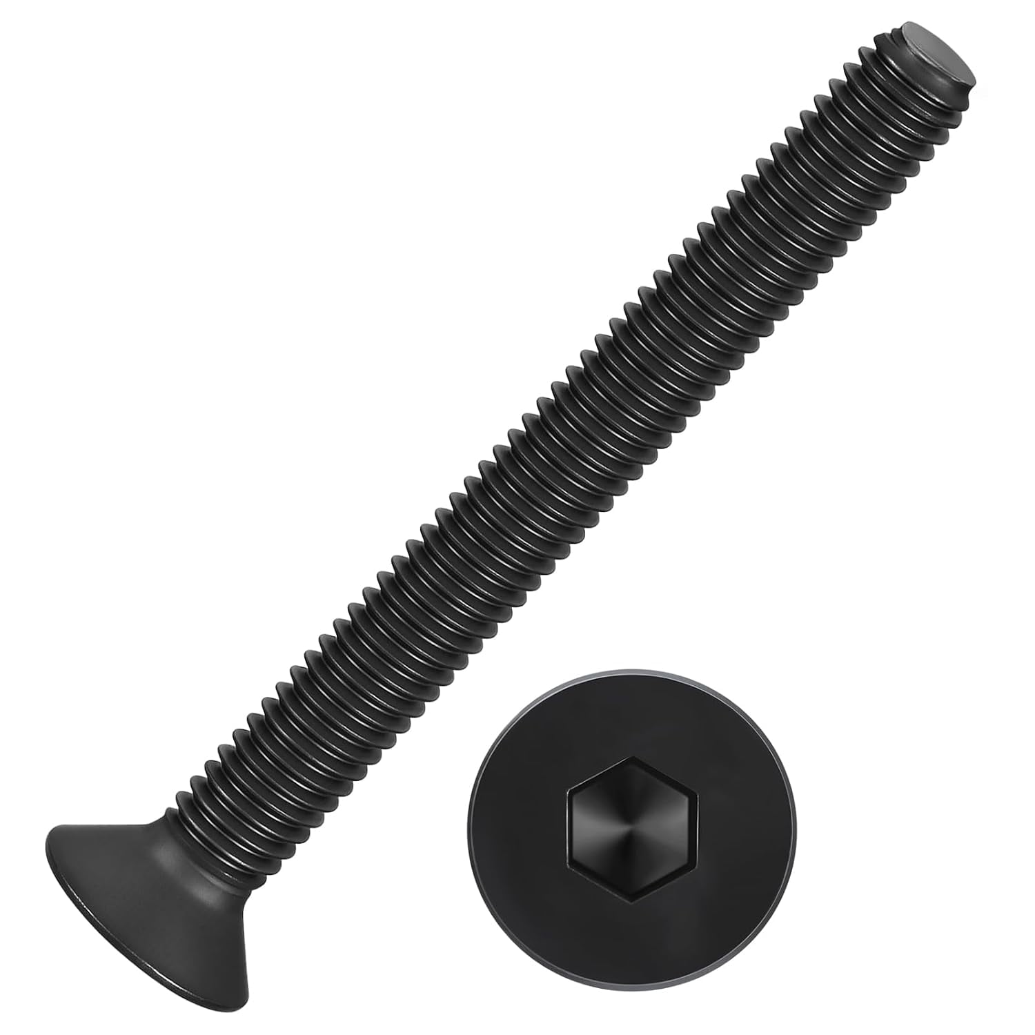 25Pcs[M6-1x55] Flat Head Socket Cap Screw Countersunk Bolt - Walmart.com