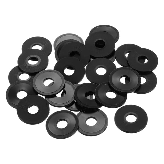25Pcs M6 Nylon Flat Washers Plastic Washer 6mm ID 25mm OD 2mm Thick, Black