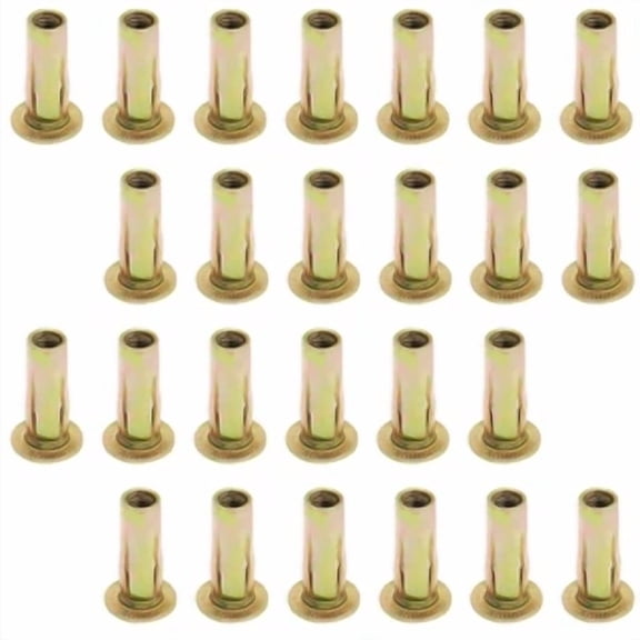 25Pcs Multi-Grip Rivet-Nut Pre Bulbed Threaded Inserts, 1/4-20 Rivet Nut Heavy D