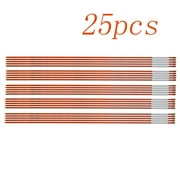 25Pcs Orange Driveway Markers Snow Stakes 5/16-Inch Diameter 48-Inches Fiberglass Plow Stakes for Pavement Marking in Snow Season