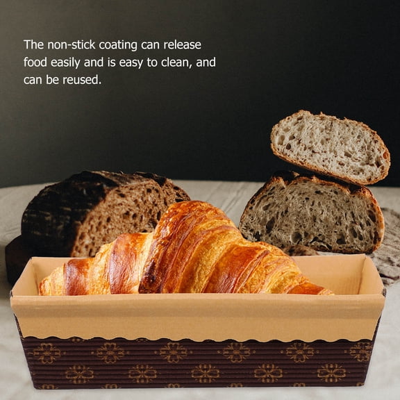 LITINKIMI Nonstick Paper Loaf Pans Coffee Multipurpose Bread Molds for Home Cooking 25Pcs