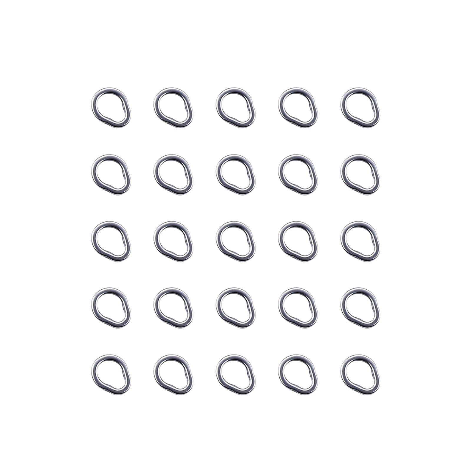 25Pcs Pear shape Solid Fishing Rings High Strength Rustproof Fishing ...