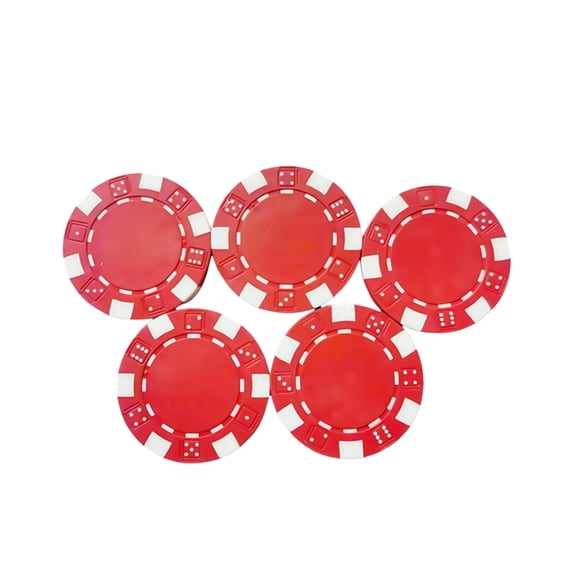 25Pcs Poker Chip Set Roulettes Game Bingo Chip Plastic Casinos Poker Chip Small Learning Counters Chip Easy to Use
