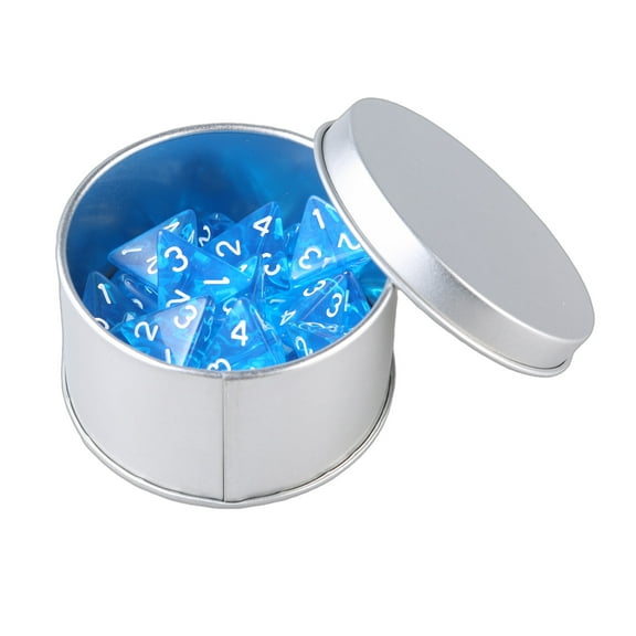 25Pcs Polyhedral Dices 4-Sided Number Acrylic Dices Role Playing Table Game Dices Clear Game Dices Easy to Use