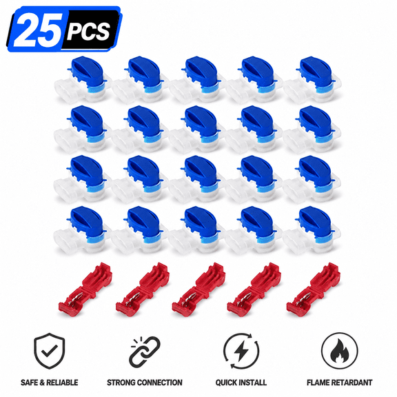 25Pcs Premium Cable Connectors - Cable Terminals - For Boundary Wires - Robot Lawn Mower - Automotive - Waterproof and Weatherproof