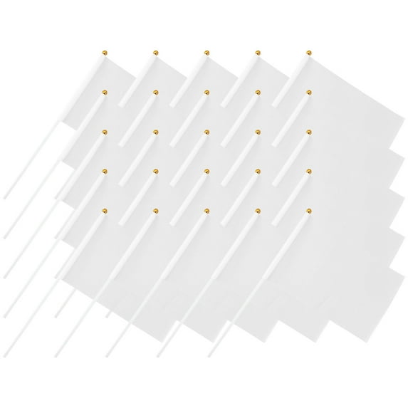 25Pcs Referee Flag Plastic Handle Flag Hand Crank Signal Flags Reusable Signal Flags for Referee