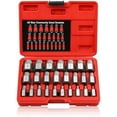 thumbnail image 1 of 25Pcs Screw Extractor Set Hex Head Multi-Spline Easy Out Bolt Extractor Tool, Chrome Molybdenum Alloy Steel Heavy Duty EZ Out Rounded Screw Remover, Cool Gadgets Gifts for Men, 1 of 7