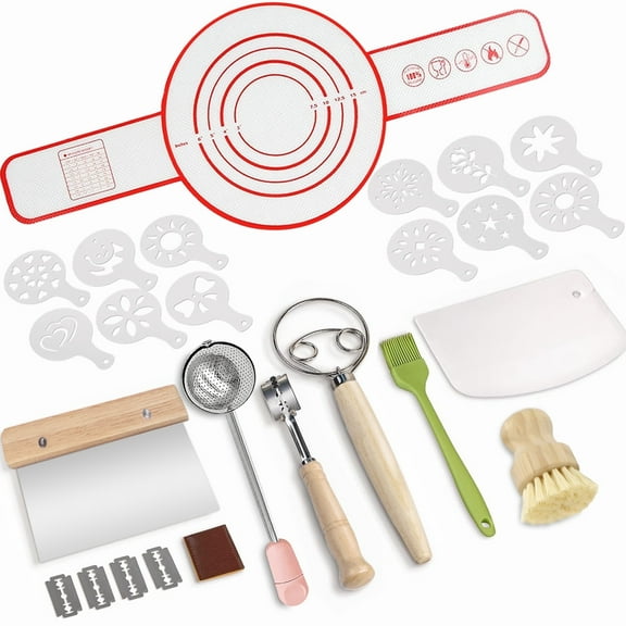 25 Pcs Sourdough Bread Baking Supplies, Bread Making Starter Kit Tools Kit for Bread Sourdough and Baking