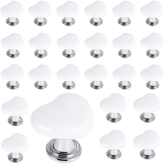 25Pcs Toilet Button Heart Helper Plastic Toilet Button Press Top Toilet Flushing Button Assistant Tool Creative Love Shape Drawer Pull Handle Replacement for Toilet Tank