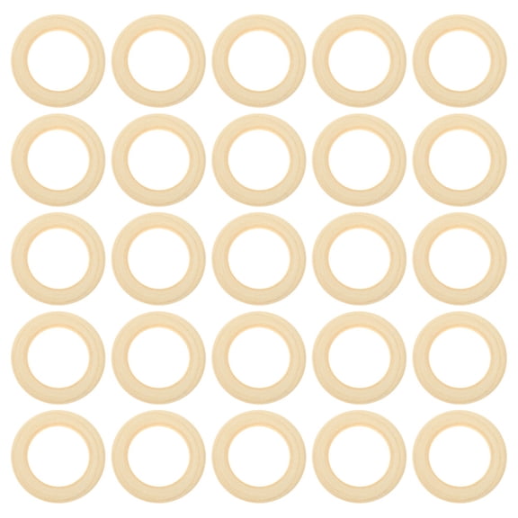 FUEENIRVA Blank Rings for Jewelry Making Macrame Wooden Rings 25Pcs