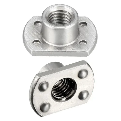 25Pcs Weld Nuts M8 Tab Base Unc Carbon Steel Machine Screw 4 Projection Silver