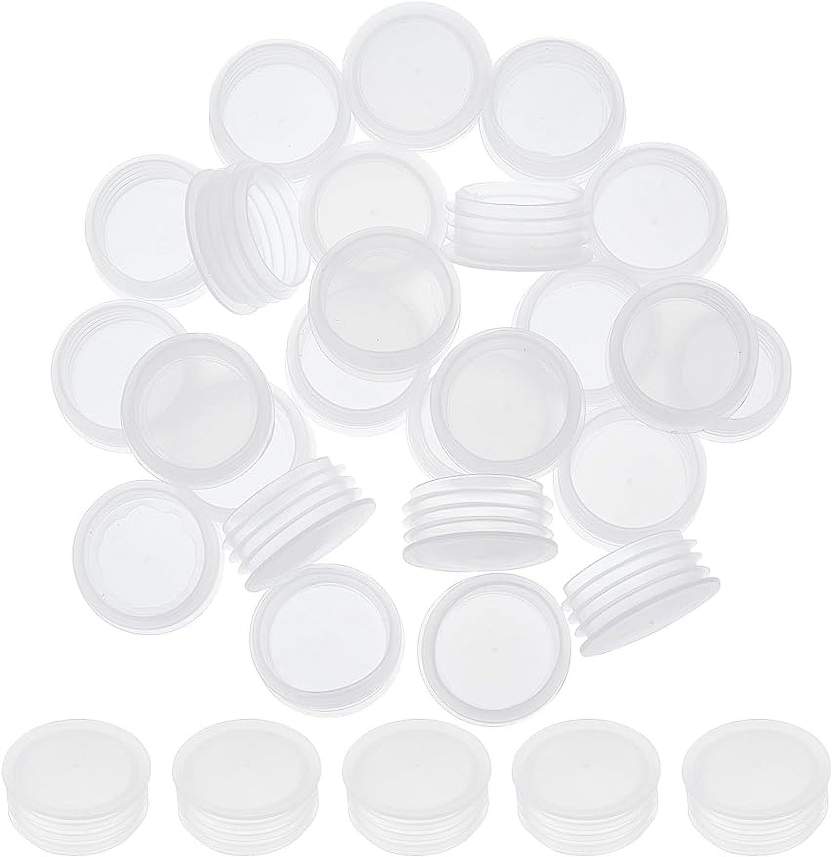 25Pcs White Salt and Pepper Shaker Stoppers Clear Replacement Stopper