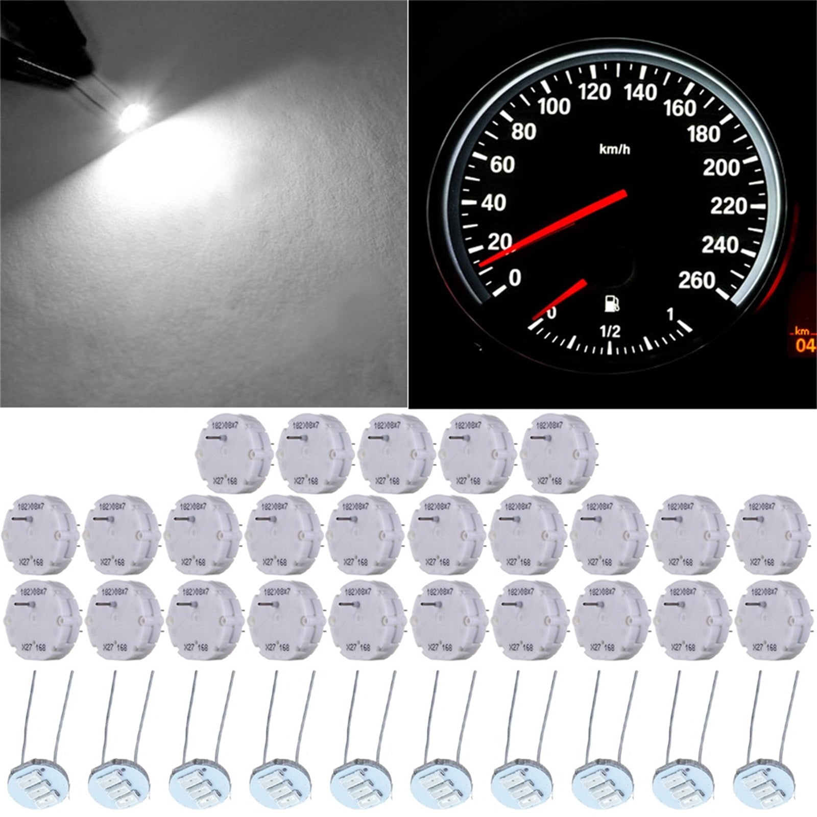 10-Pack 4.7mm Halogen Bulbs – 12V-14V Cluster Lights For GM Chevy Dash & Gauge Repair