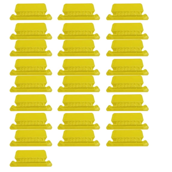 25Pieces 3 Inch Hanging File Folder Tabs and Inserts Large Clear Plastic Hanging Folder Tabs for Quick Identification,For Filing Cabinet Folders Labels Back to Supplies, 6 Colors (Yellow)