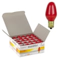 thumbnail image 1 of 25Pk - SUNLITE 7w C7 Ceramic Red 120v E12 Candelabra Base Bulb, 1 of 2