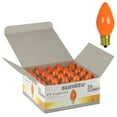thumbnail image 1 of 25Pk - SUNLITE 7w C9 120v Intermediate Base Orange lamp, 1 of 2