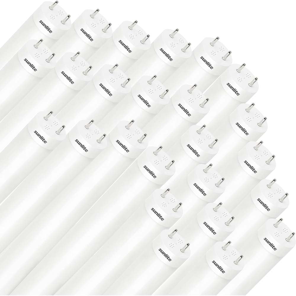 25Pk - Sunlite 15w LED T8 48-in G13 Bi-Pin Base 4000K Plug & Play light ...